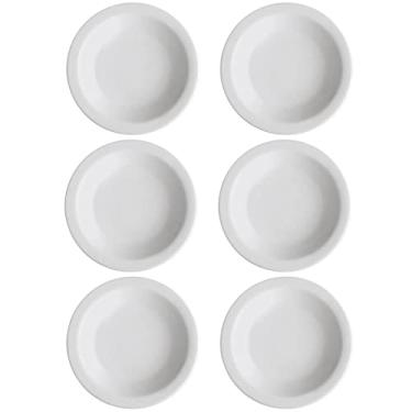 Imagem de Jogo 6 Pratos Fundos de Porcelana 21,5cm Classe Única Iguaçu Germer Branco