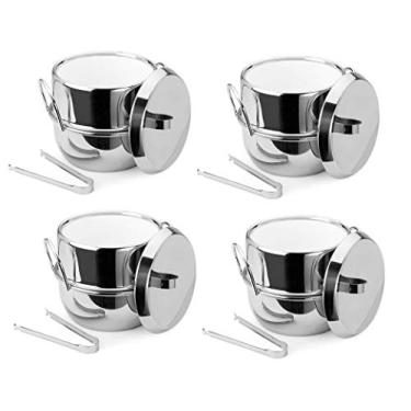 Imagem de Kit 4 Baldes Térmicos Para Gelo Com Tampa e Pinça 2,5L Forma