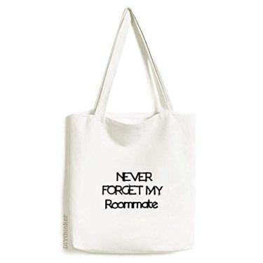 Imagem de Never Forget My Roommate Bolsa de lona, bolsa de compras casual