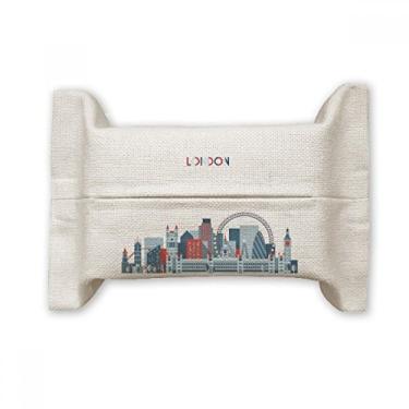 Imagem de Britain UK London Eye Bridge Tower Blue Face Suporte para cobertura de papel de tecido de algodão e linho