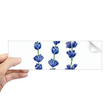 Imagem de DIYthinker Adesivo retangular de flor de lavanda azul decalque para janela notebook
