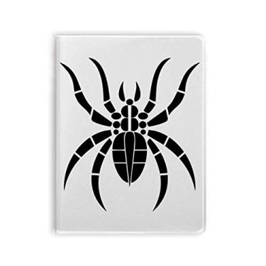 Imagem de Caderno de ilustração preta com estampa de aranha, estampa de insetos, capa macia, diário