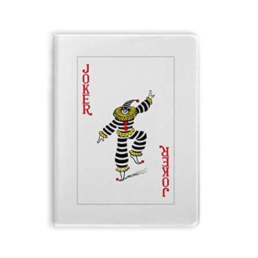 Imagem de Caderno com estampa de cartas de baralho Red Coringa, capa macia para diário