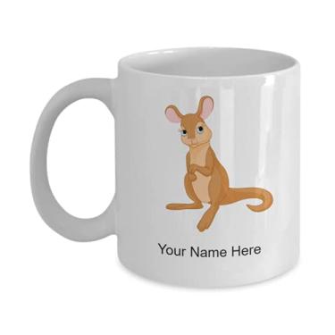 Imagem de Caneca de bebê personalizada canguru, copo de café canguru para bebê, ideia de presente para bebê, copo canguru personalizado para bebê, caneca de canguru para bebê personalizada - Caneca de café de 325 ml