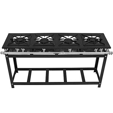 Imagem de KENOK Fogão Industrial 4 Bocas em Linha Baixa Pressão Super 40 Aço Inoxidável Gás