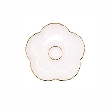 Imagem de GUIPAIHAI Prato de cerâmica criativo para bolinhos de massa com placa de vinagre para café da manhã prato de sobremesa estilo nórdico (cor: branco)