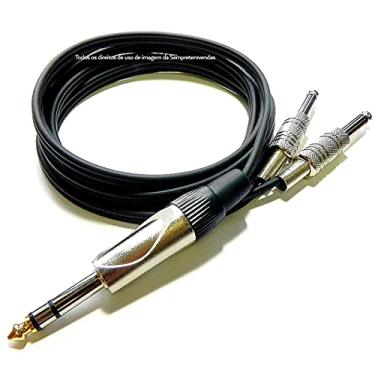 Imagem de Cabo de Áudio Blindado Y P10 Estéreo P10 Mono Duplo Profissional 8 Metros