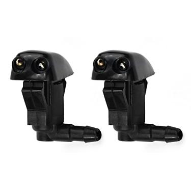 Imagem de Bico pulverizador 2 pçs bicos de limpador de pára-brisa dianteiro jet fit para mazda 3 5 6 bk gg1 bico de plástico