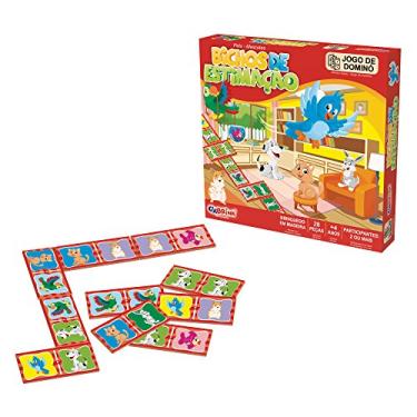 Imagem de Dominó Bichos de Estimação em Madeira 28 Peças, Embalagem Cartonada, A Partir de 4 Anos Ciabrink