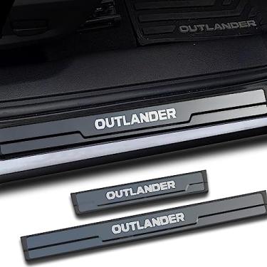 Imagem de GZBFTDH Proteção de Peitoril Soleira da Porta, para Mitsubishi Outlander 2013 2022 Carro Acessórios, Aço Inoxidável Kick Plate Guard de Pedal de Limiar Protetor,Peças para Automóveis