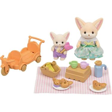 Imagem de Sylvanian Families - Conjunto Piquenique Ensolarado - Irmã e Bebê Raposas-do-deserto