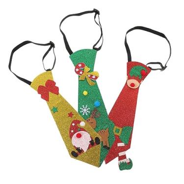 Imagem de ORFOFE 3 Pecas Gravatas-borboleta De Natal Laços De Noel Roupa De Natal Gravata De Temporada De Férias Laços De Natal Para Homens Decoração Sentido Cara Árvore De Natal Trajes De Natal