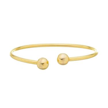 Imagem de Pulseira Feminina Bracelete De Ouro 18k Modelo Prego Bola