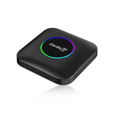 Imagem de Adaptador sem fio CarlinKit AI Carplay Box para Android Auto e CarPlay: Android 13.0, chip SM6225/8+128GB/4G de 8 núcleos, apenas para carros com tela sensível ao toque CarPlay com fio