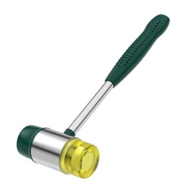 Imagem de Martelo de borracha não elástico resistente ao desgaste martelo de telha com cabeça redonda alça antiderrapante martelo de instalação ferramenta manual diy