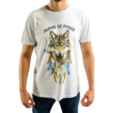 Imagem de Camiseta Animal De Poder  Lobo Totem Guardião Xamânico - Pôr Do Sol