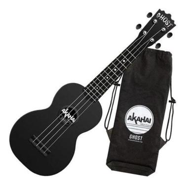 Imagem de Kit Ukulele Akahai Ghost Soprano Acústico Cordas Aquila