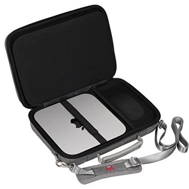 Imagem de Mchoi Estojo de transporte à prova de choque com alças ajustáveis, para Apple Mac mini M1 / Mac mini M2, teclado Apple Magic e Magic Mouse, somente capa
