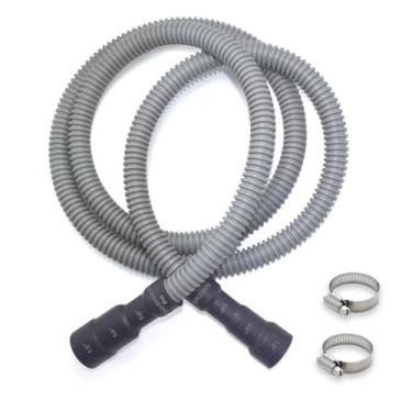 Imagem de Mangueira de drenagem para lava-louças TTFLEX de 30 m, mangueira de descarga flexível com braçadeiras de aço inoxidável, acabamento para caber em máquina de lavar louça e pia de 1 polegada