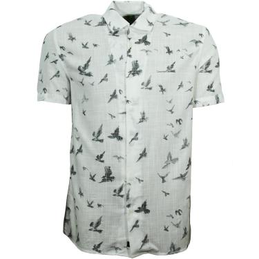 Imagem de Camisa Calvin Klein Jeans Birds Off White Masculina-Masculino