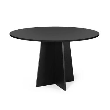 Imagem de Mesa De Jantar Redonda 4 Lugares 90cm Isabela Preto - Straub Web