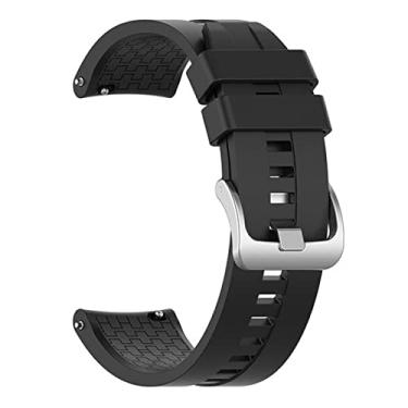 Imagem de Estilo no Pulso, Pulseira 22mm compatível com Zeblaze Btalk 3, Btalk 3 Plus ou Btalk 3 Pro - Silicone Style cor:Preta