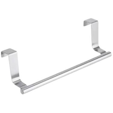 Imagem de Suporte de Toalha Pano de Prato de Encaixe para Portas e Gavetas Inox - Organização Prática e Durável (23 cm)