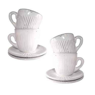 Imagem de Conjunto de Xícaras Chá MADRI Cerâmica Arte Tempo 8 Peças