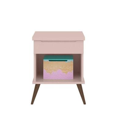 Imagem de Mesa De Apoio Retrô Alice Rosa Acetinado - Phoenix Baby