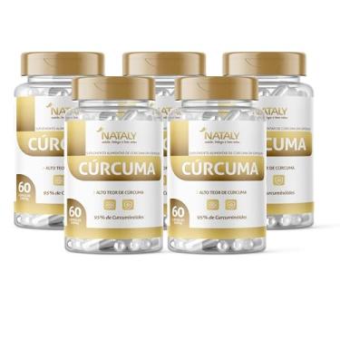 Imagem de 5x Cúrcuma 95% Curcumina 60 Capsulas de 500mg Nataly