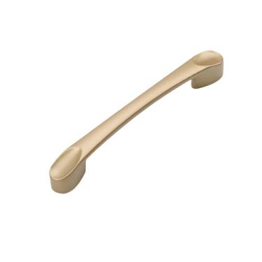 Imagem de Puxador de móveis de liga de alumínio dourado maçaneta da porta do armário de cozinha único furo botão da gaveta do guarda-roupa redondo, 1