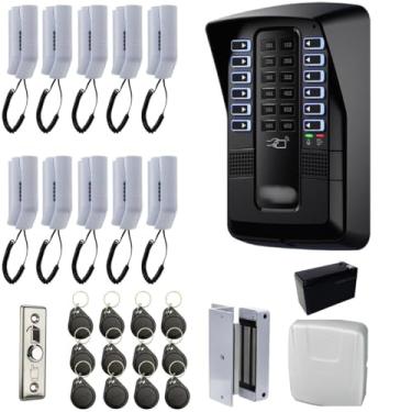 Imagem de Porteiro Interfone Coletivo Collective 10 Pontos Intelbras Com Fechadura Eletroima e Tags de Acesso