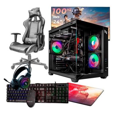 Imagem de PC GAMER COMPLETO RYZEN 5 5600GT, 16GB 3200MHZ (RADEON VEGA 7), SSD 480GB M.2, 500W 80 PLUS, MONITOR 24" 100HZ, CADEIRA - NLI87597