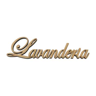 Imagem de Aplique Laser Mdf - Palavra Lavanderia 10 Cm