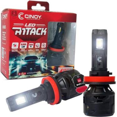 Imagem de Lâmpada Super Led Cinoy Attack 6000k H8 H9 H11 H16-2 60W 8000Lm 