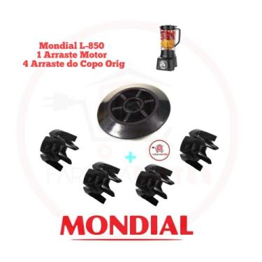 Imagem de Kit 4 Arrastes do Copo + 1 Arraste do Motor Liquidificador Mondial L-8