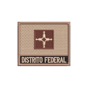 Imagem de BE0154N-004 Bandeira Distrito Federal Patch Bordado 7,5×6,3cm (D-Arquivo Matriz para bordar)