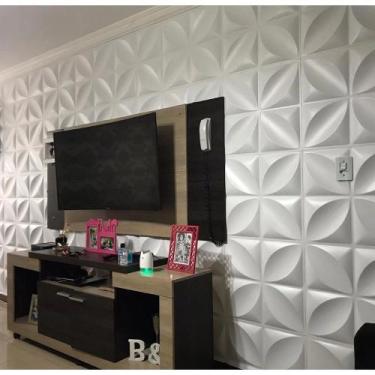 Imagem de Kit 10 Placas 3d Decorativa Pétalas Flor Revestimento Autocolante Plás