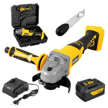 Imagem de Esmerilhadeira Lixadeira Angular Vonder 115mm a Bateria 5 ah e Carrega