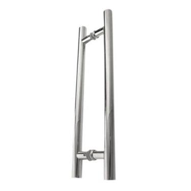 Imagem de Puxador Para Porta De Madeira ou Vidro Aço Inox 304 Modelo H - Desicon