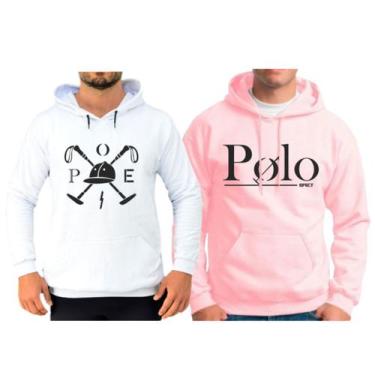 Imagem de Super combinado 2 Moletom Boné e Polo Masculino Feminino Bolso na Fren