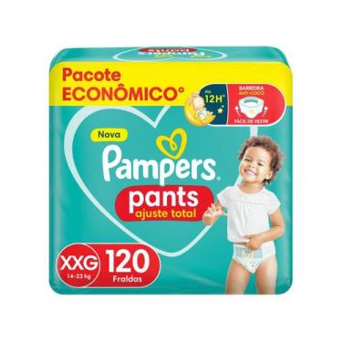 Imagem de Fralda Calça Pampers Ajuste Total Tam. XXG 14 a 23Kg 2 Pacotes com 60 