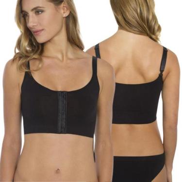 Imagem de Sutiã Pós Cirúrgico Com Alças Reguláveis Plié Modelo Com Abertura Fron