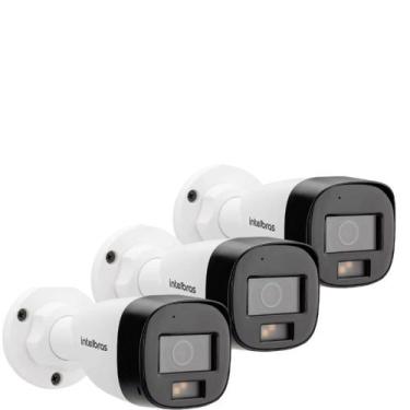 Imagem de Kit 3 Câmeras Intelbras 3220 B Multi-hd Vhd Full Color Com Microfone e