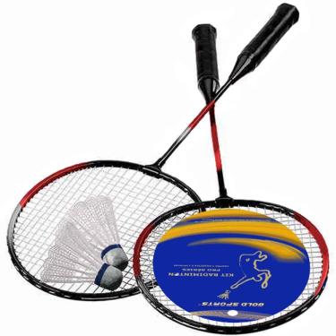 Imagem de Kit Badminton Gold Sports 2 Raquetes e 2 Petecas