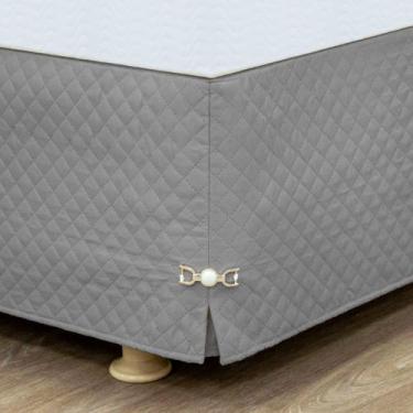 Imagem de Saia Box Casal Matelada c/ Pingente - RAFALORO, Cinza