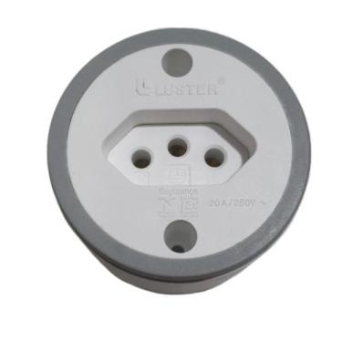 Imagem de Tomada Externa Sobrepor 2p+t 20a Bco - Luster