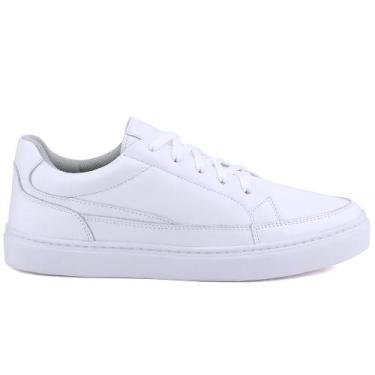 Imagem de Tenis Masculino Sapatenis Branco Em Couro Leve 2001 Mr. Gutt, Branco, 