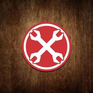 Imagem de Placa Decorativa De Carro Para Oficina - Chave Inglesa - Sinalizo