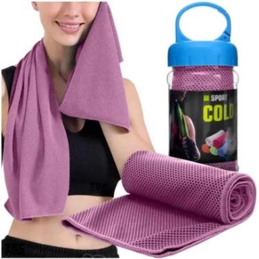 Imagem de Toalha Microfibra De Resfriamento Cold Towel 29x88cm MBFit, Rosa